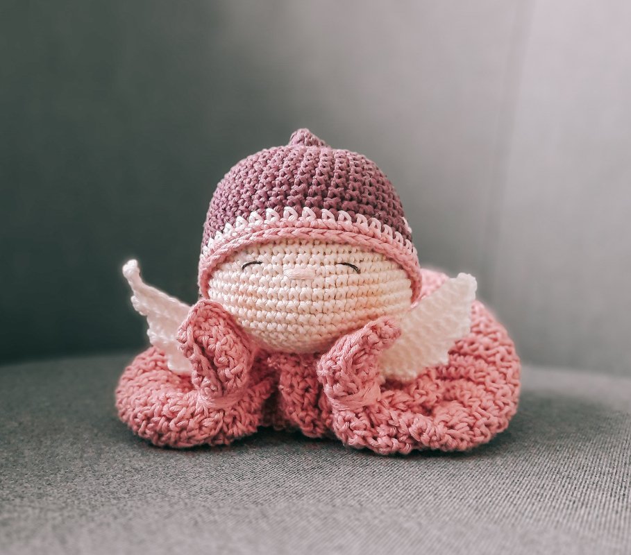 Schmusetuch "Schmuse-Engel", Schutzengel häkeln, deutsche Häkelanleitung