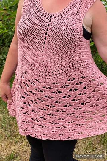 Virginia- Shirt/Tunika/Kleid häkeln in allen Damengrößen