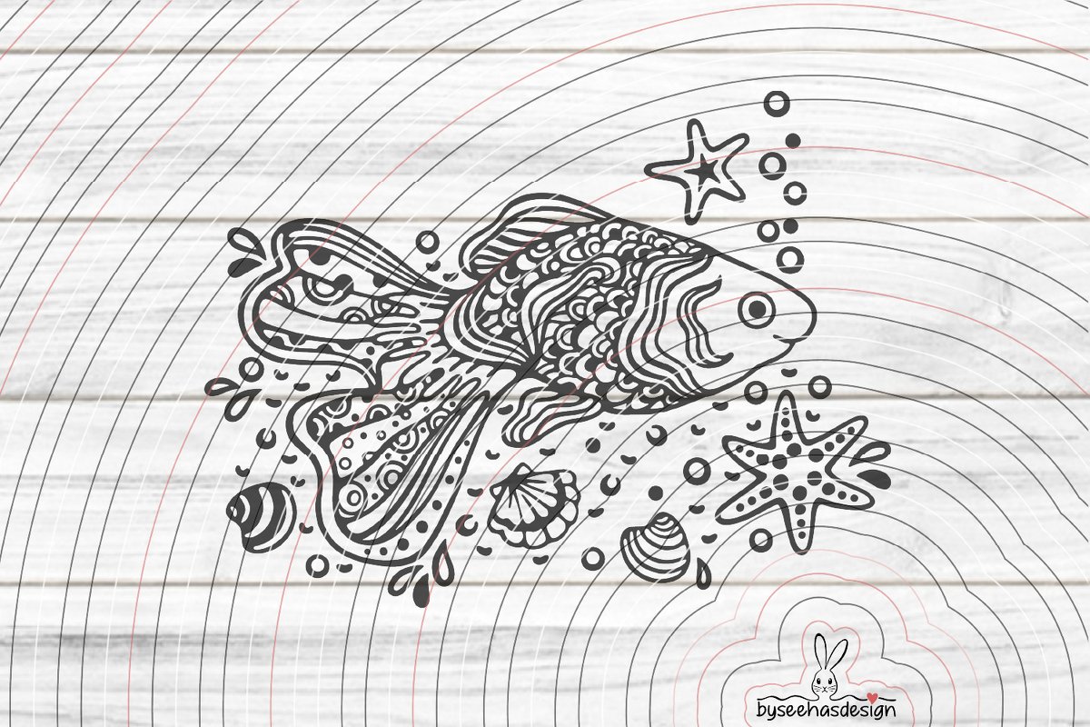 Paradies Fisch Plotterdatei SVG DXF - Bild 2