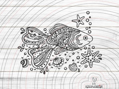 Paradies Fisch Plotterdatei SVG DXF
