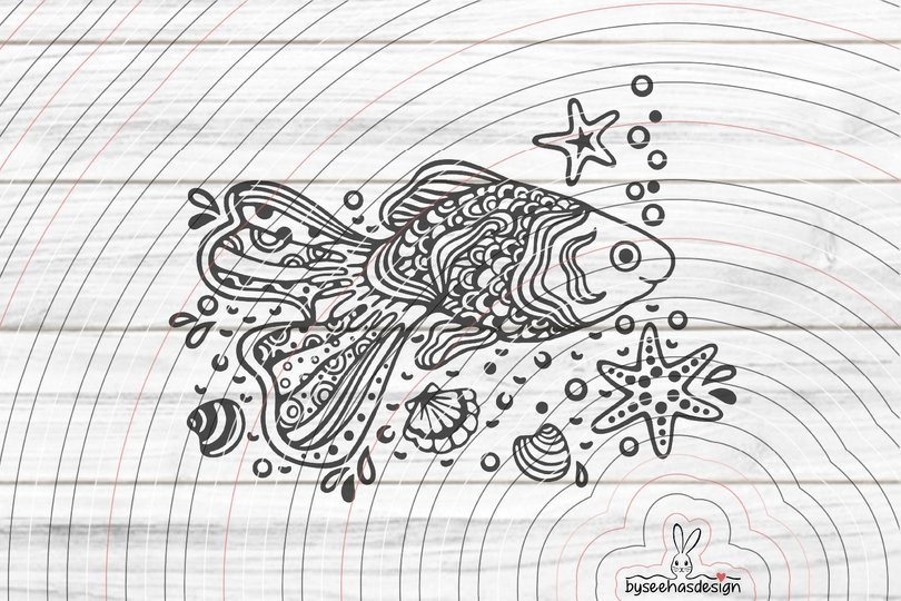 Paradies Fisch Plotterdatei SVG DXF