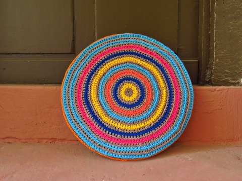 Sitzkissen Rund und Bunt