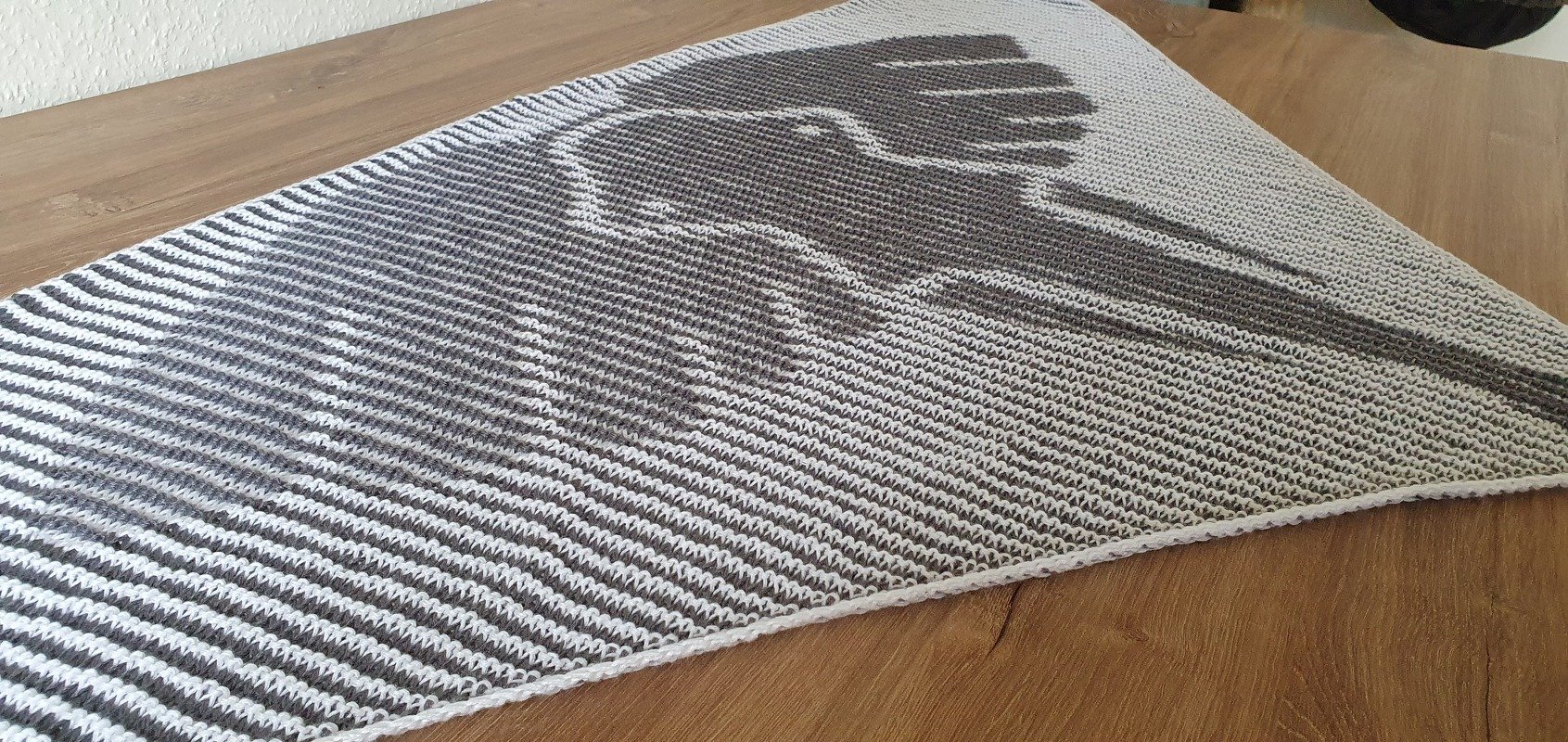 Elefant, Shadow Knitting, Illusion Knitting, Motif Shawl