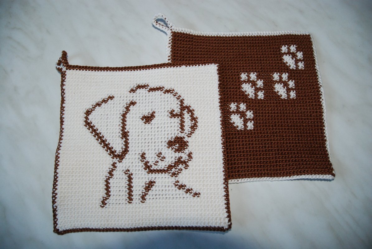 Tutorial doubleface potholders „Dog“ - Image 5