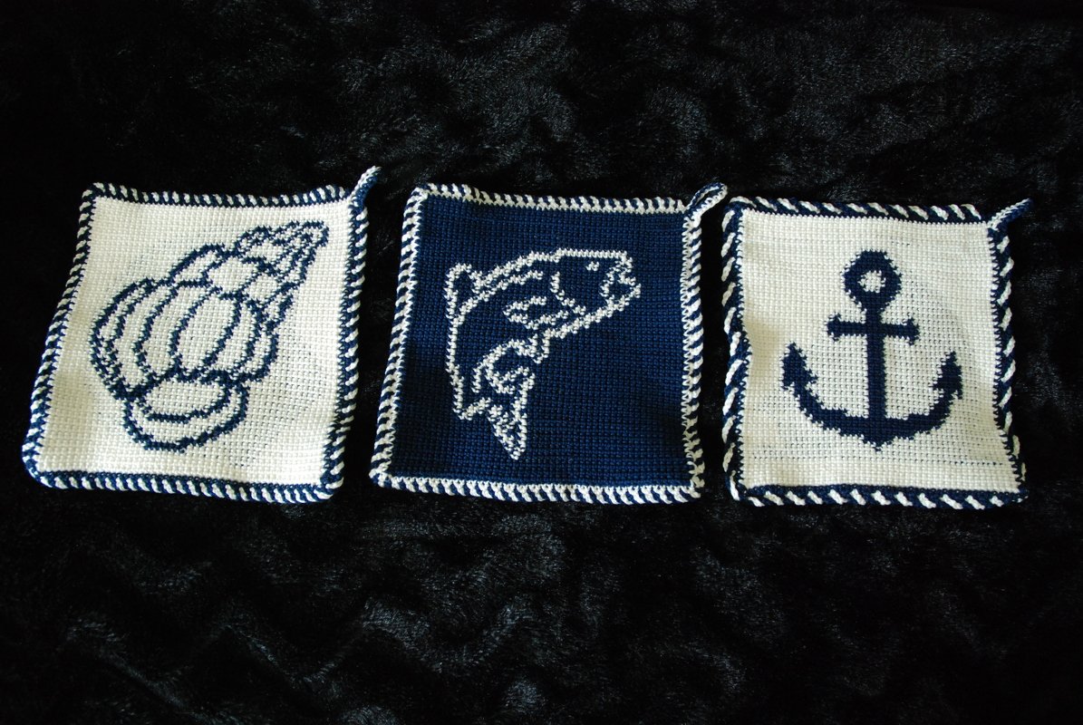 Tutorial doubleface potholders „sea motifs 1“ - Image 2