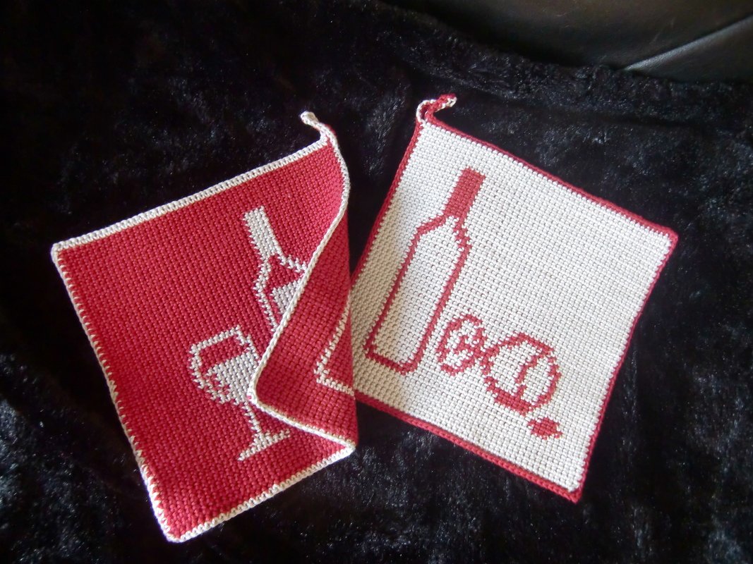 Tutorial doubleface potholders „Wine“ - Image 2