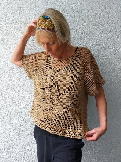 Shirt, Netzshirt "Rosen-Kavalier", alle Größen