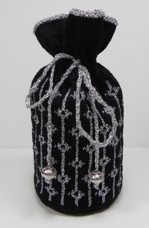 Geschenkbeutel Diamanten-Muster Strickanleitung