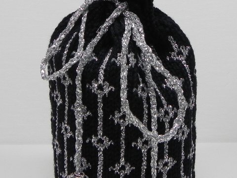 Geschenkbeutel Diamanten-Muster Strickanleitung