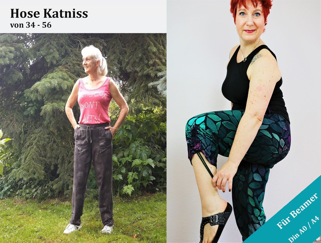 Hosenschnittmuster Katniss mit seitlicher Raffung