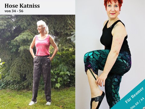 Hosenschnittmuster Katniss mit seitlicher Raffung