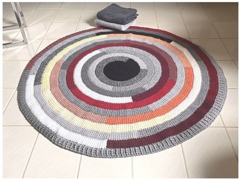 Tunesisch gehäkelter Flicken-Teppich