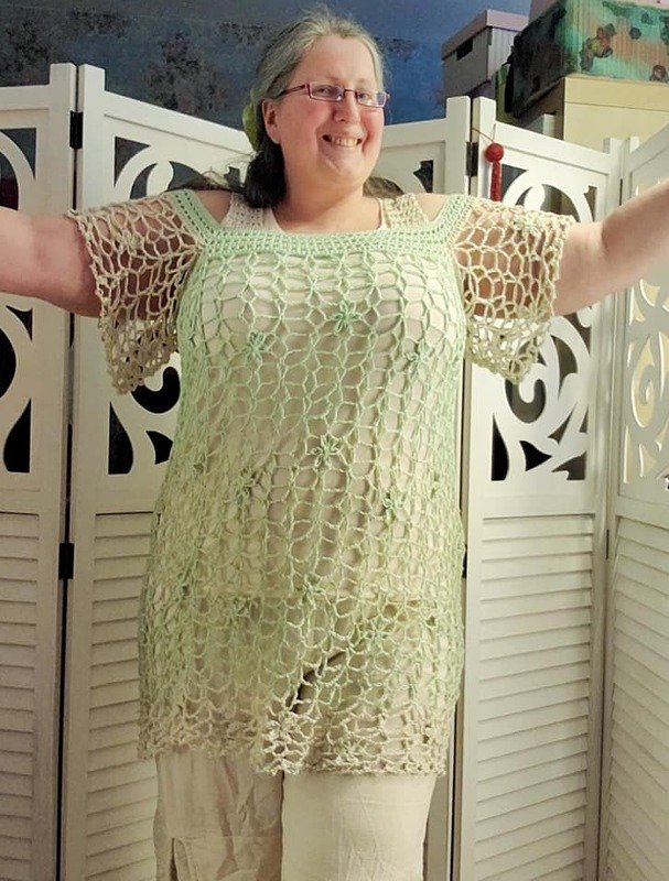 Tanuki Tunika, Top und Pulli  gehäkelt - Bild 2