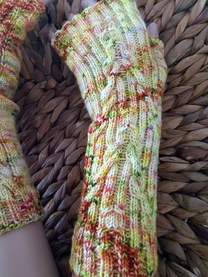 Anleitung Handstulpen wilder Bachlauf