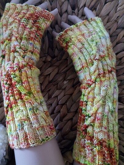 Anleitung Handstulpen wilder Bachlauf