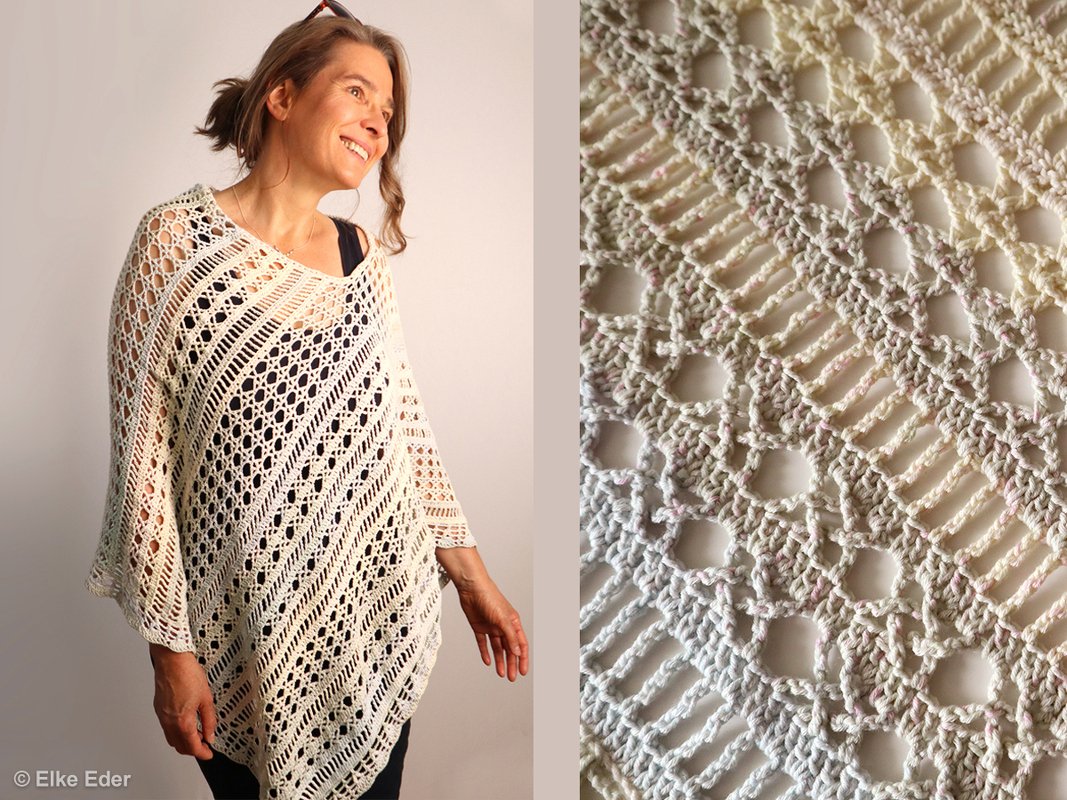 Poncho "Symphonia" im Mustermix - H&auml;kelanleitung
