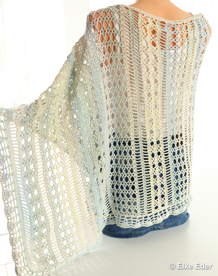 Crochet Pattern Poncho "Symphonia" - Mixed Stitch Design, Bridal Cover Up