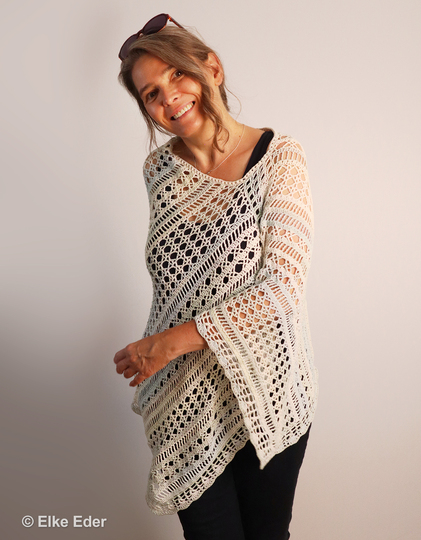 Crochet Pattern Poncho "Symphonia" - Mixed Stitch Design, Bridal Cover Up