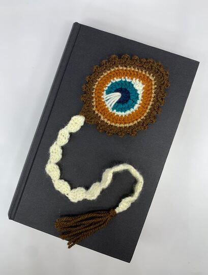 Crochet pattern - 3-in-1 bookmarks: peacock feather, rose and sunflower