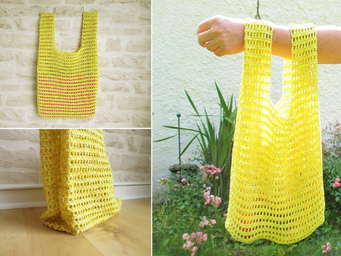 Bunte Tüte - Einkaufsnetz - Häkelanleitung