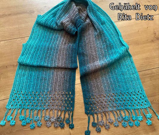Crochet pattern scarf / stole "Belli