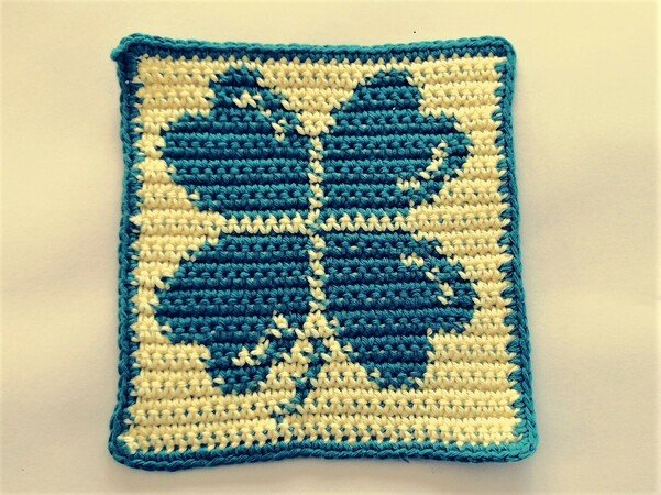Crochet Pattern Coaster "Clover"