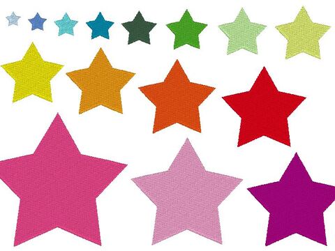 Stickdatei Sternchen in 20 Größen