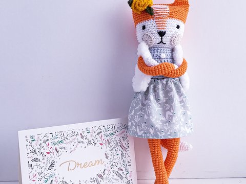 Amigurumi crochet pattern fox