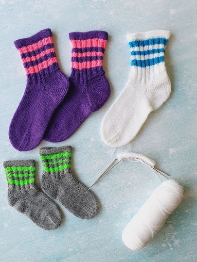 Strickanleitung Tennis Sockenmuster  22-47