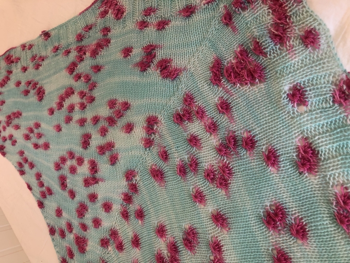 Anleitung Tuchmuster Blütenbüschel