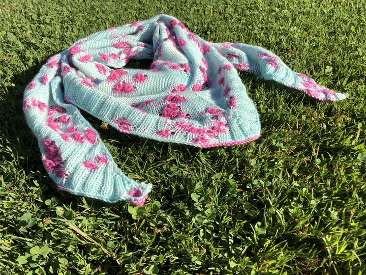 Anleitung Tuchmuster Blütenbüschel