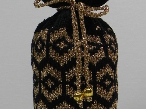 Geschenkbeutel Sternenhimmel Strickanleitung