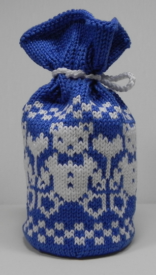 Geschenkbeutel Teddybär Strickanleitung