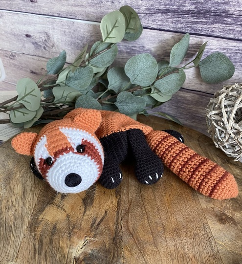 Häkelanleitung Kuscheltuch Roter Panda "Paul"