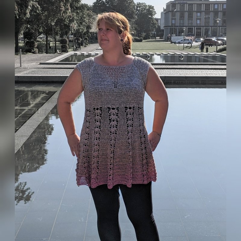 Julia - Shirt/Tunika/ Kleid häkeln im RVO alle Damengrößen - Bild 2