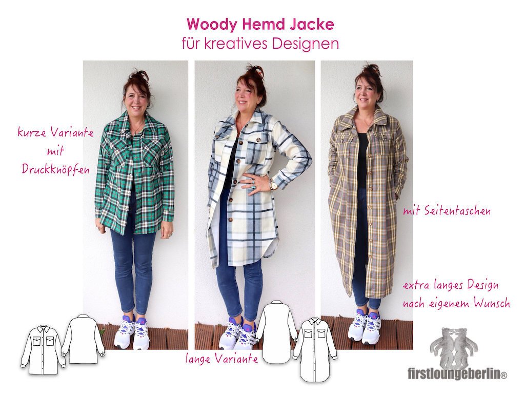 Woody Hemd Jacke Mantel Holzfäller Cowboy Fleecejacke Damenbluse - Bild 2