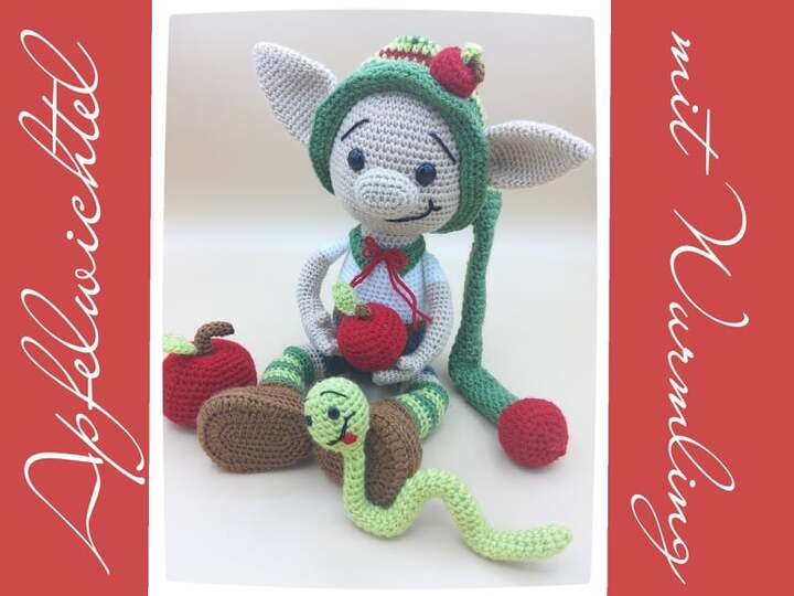 Häkelanleitung / Amigurumi / Apfelwichtel
