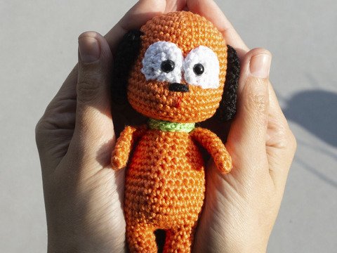 Crochet Pattern little Amigurumi Dog Peppi!