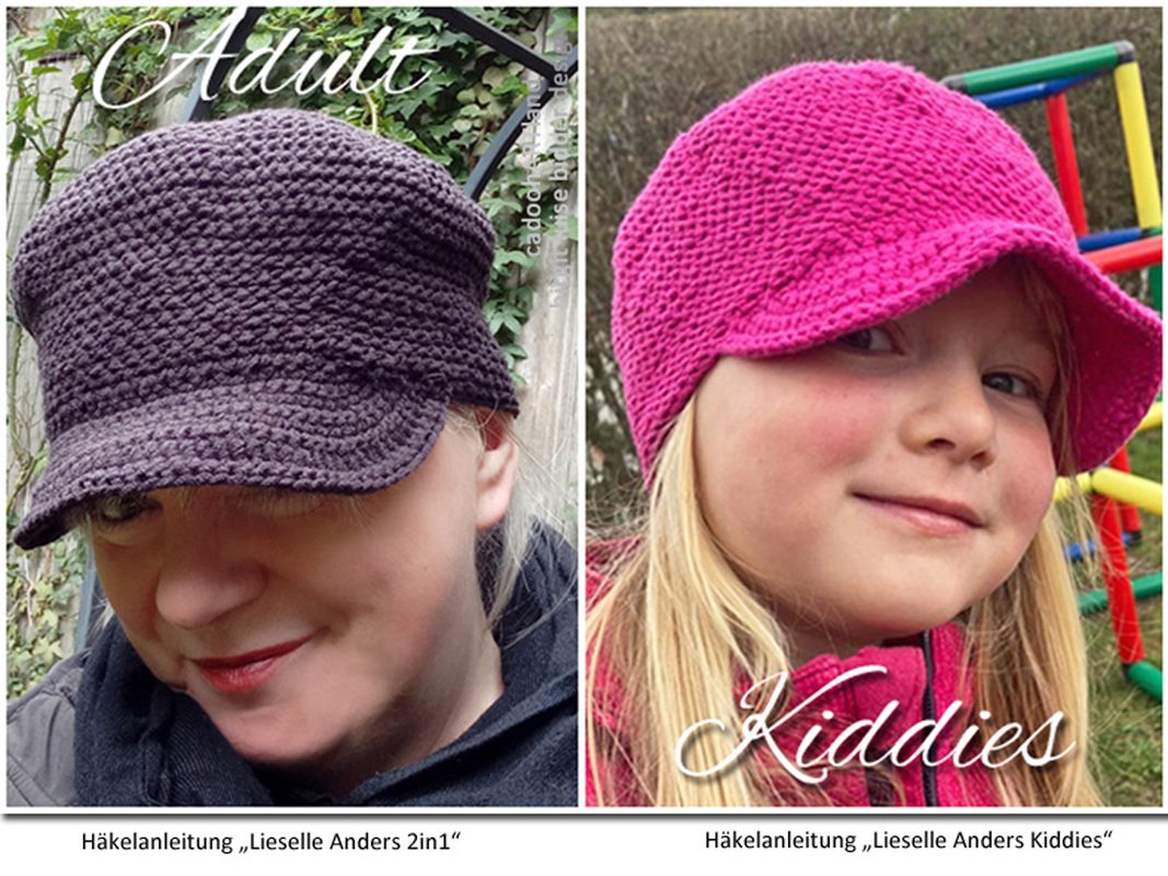 Schirmmütze häkeln, Casquette "Lieselle Anders", Cap, 55-59 cm, Unisex - Bild 3