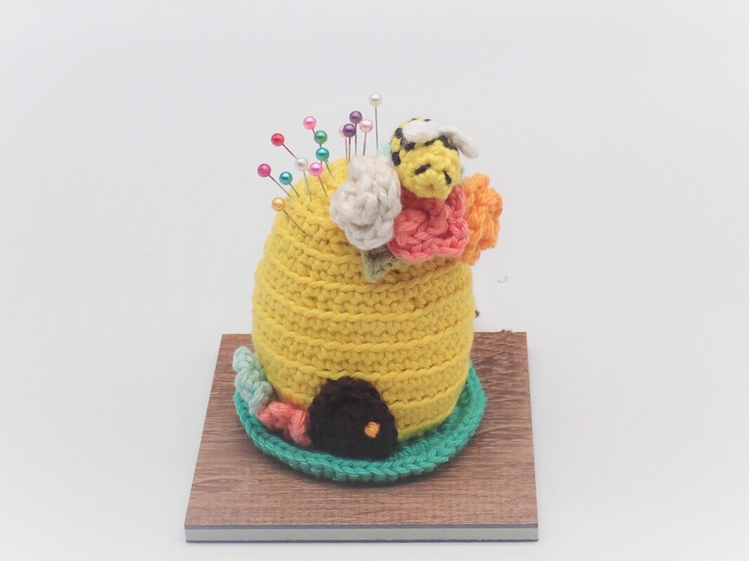 Beehive Pincushion-  Crochet Pattern