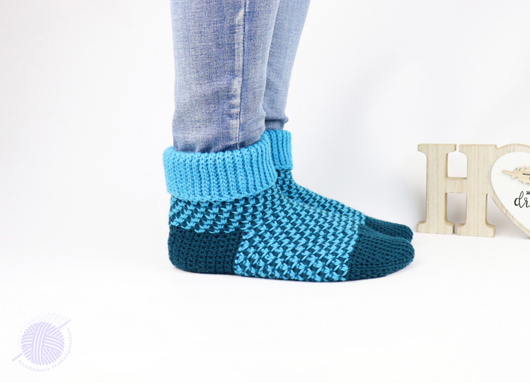 Haussocken "Casual" (bequeme Ferse, zweifarbig), Gr. 34-43