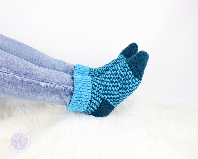 House socks “Casual”  (knitted look, comfortable heel), sizes: 34-43