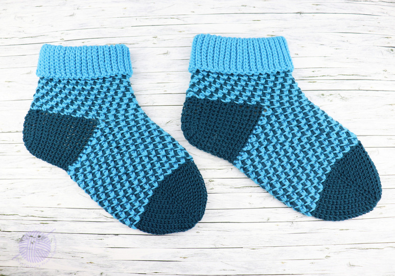 House socks “Casual”  (knitted look, comfortable heel), sizes: 34-43