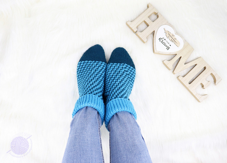 House socks “Casual”  (knitted look, comfortable heel), sizes: 34-43