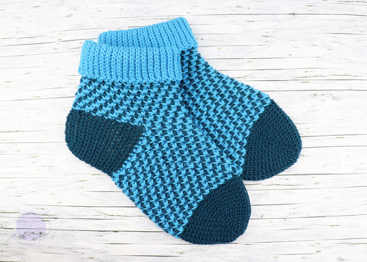 House socks “Casual”  (knitted look, comfortable heel), sizes: 34-43