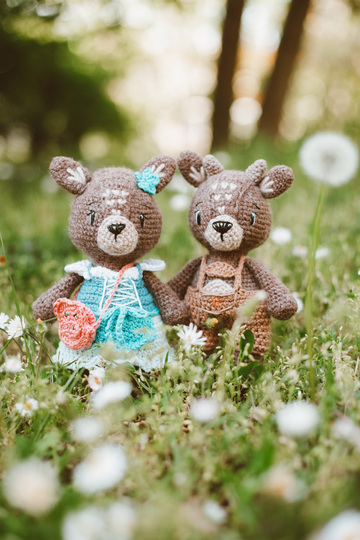 Rotwild in Tracht Häkelanleitung