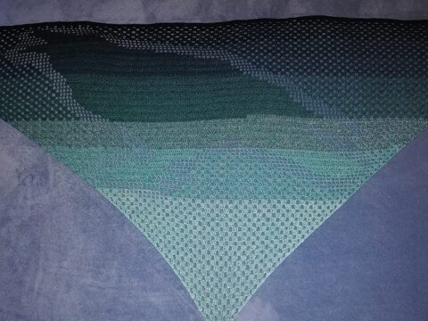 Motivtuch "Rabe", Dreiecktuch, Häkelanleitung