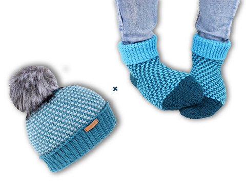 2 in 1 PDF-Set: Mütze & Socken "Casual", alle Gr.