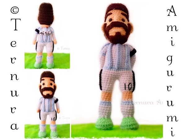Crochet pattern football player Messi