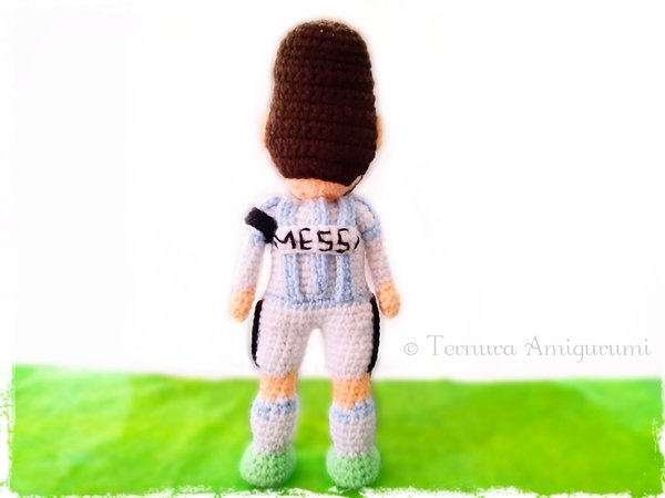 Crochet pattern football player Messi